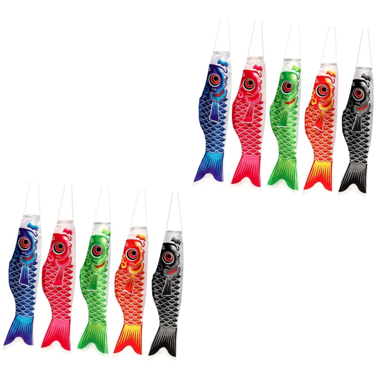 Drapeaux de carpe japonaise suspendus pour jardin et déco de fête