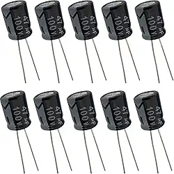 Capacitor Eletrolítico 47uF 100V - Kit 10 Peças