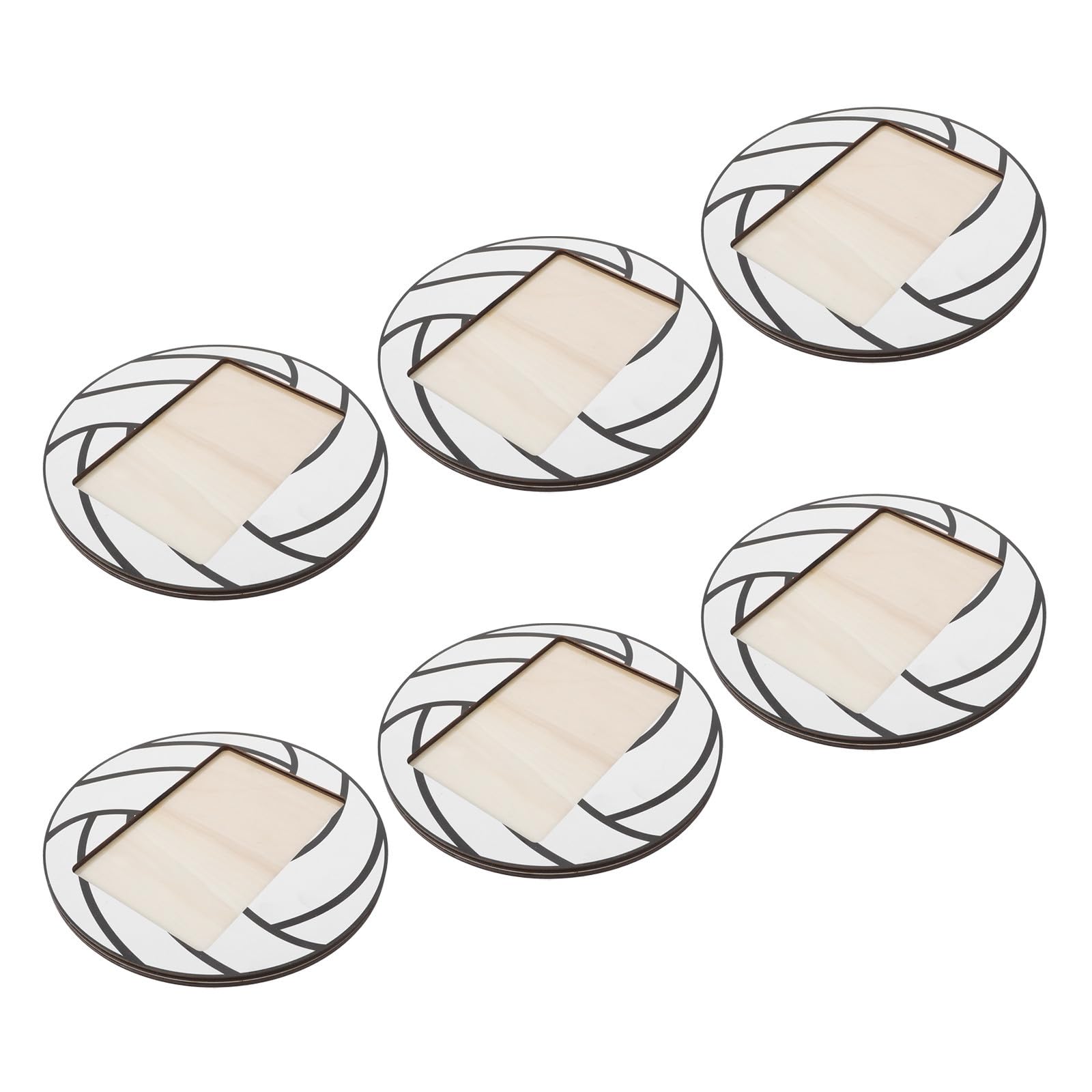 Cadre photo volley-ball en bois blanc lot de 6 cadeaux parfaits pour amateurs de sport