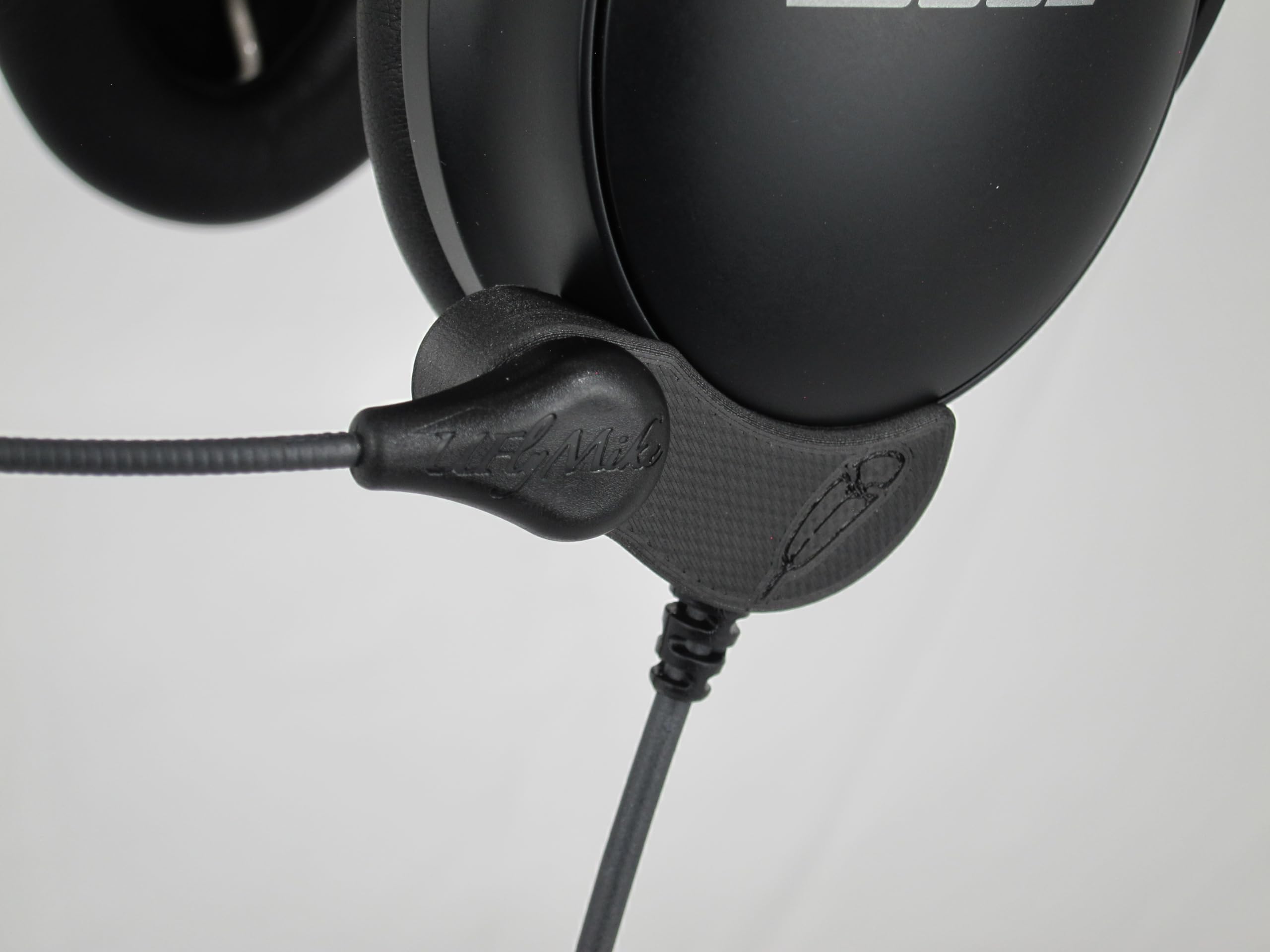 UFLY MIKE Harmony Base Sistema de aviación | Micrófono estándar, adaptador de enchufe doble, compatible con auriculares Bose QC45 | Construido a mano en los Estados Unidos