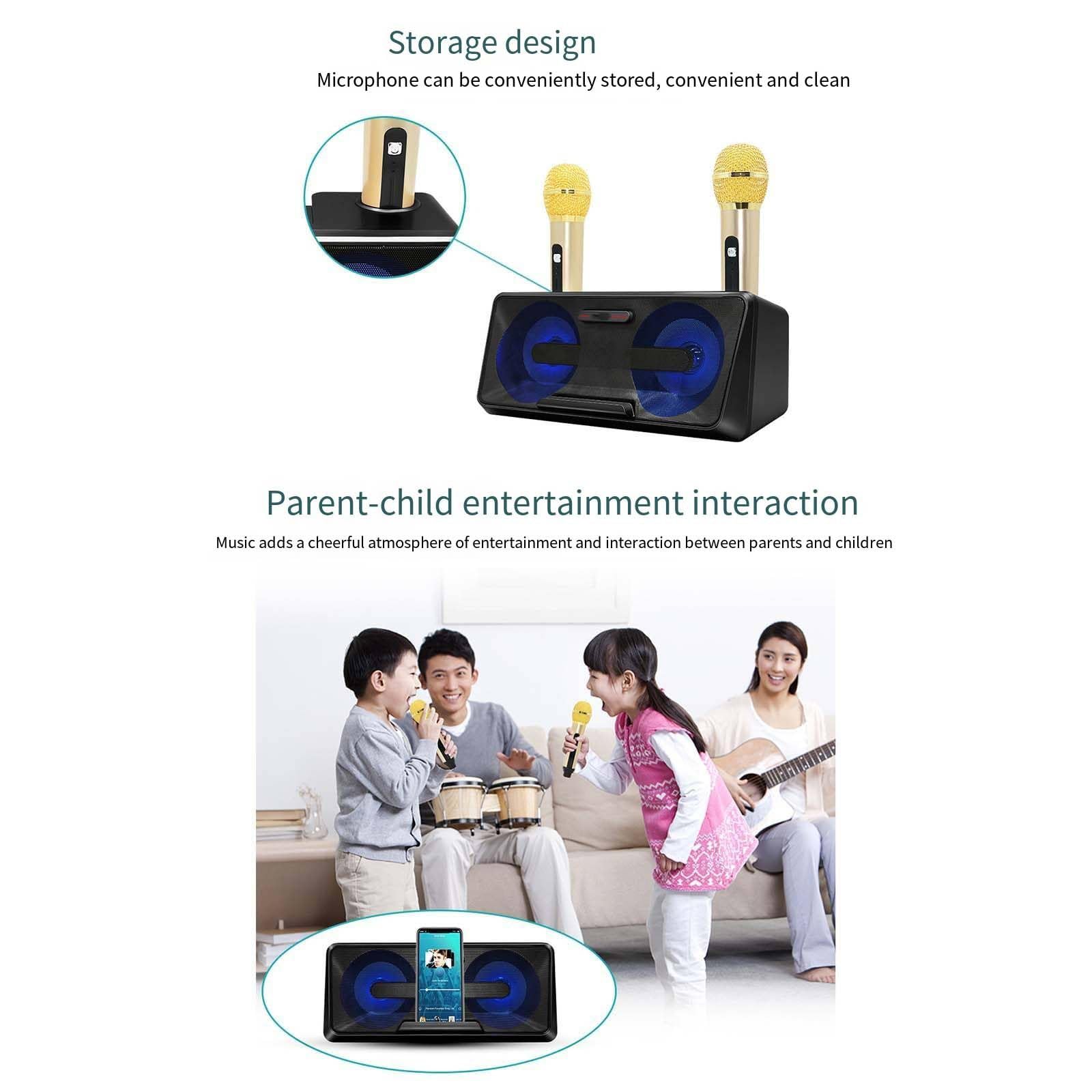 Urządzenie do karaoke Mikrofon bezprzewodowy Bluetooth Audio Zewnętrzny przenośny telefon komórkowy Ktv One Telewizor Domowy chór,A