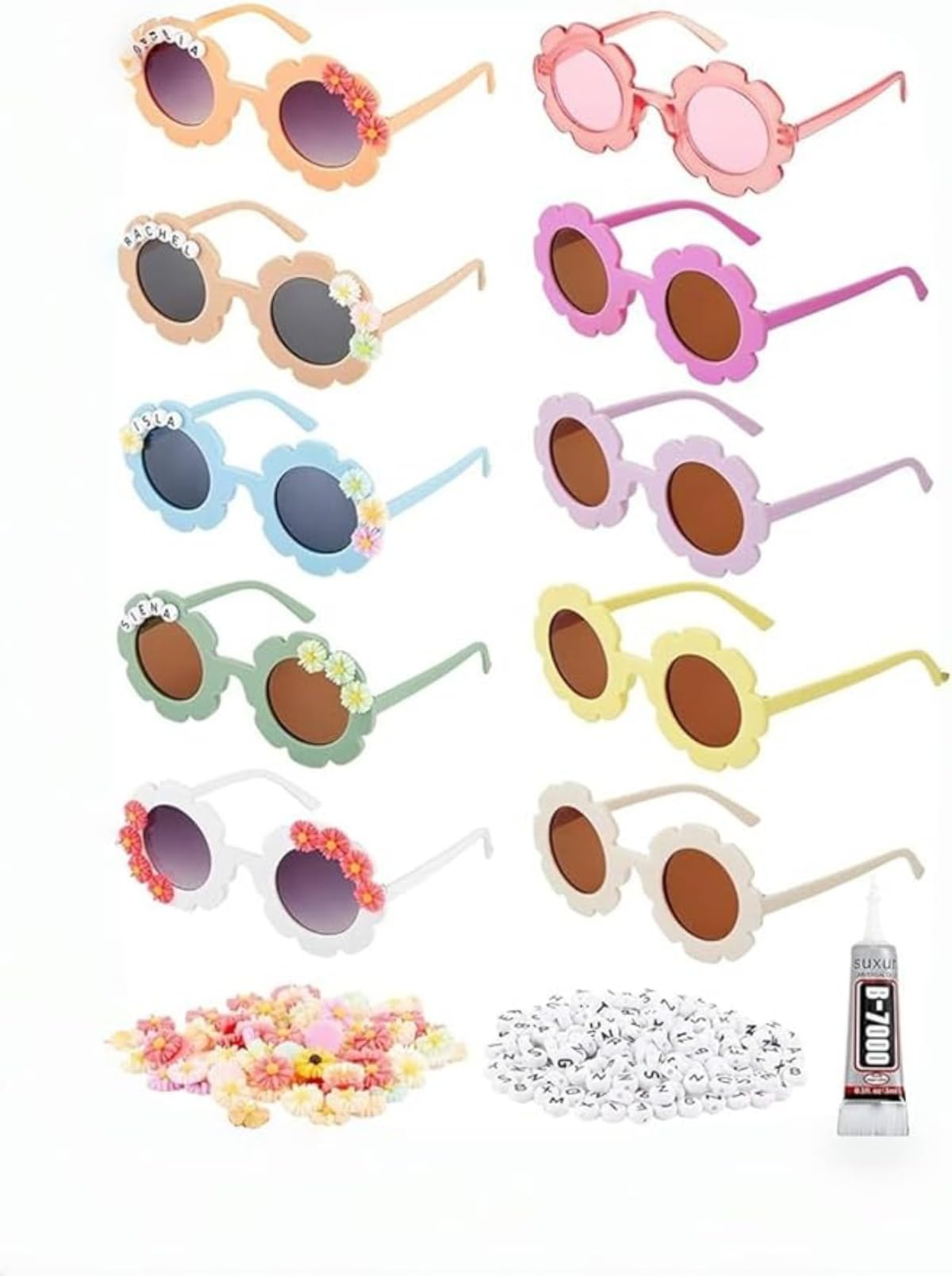 Kids Daisy Flower Sunglasses - Fun Sunglasses For Girls & Boys, Outdoor & Party Eyewear