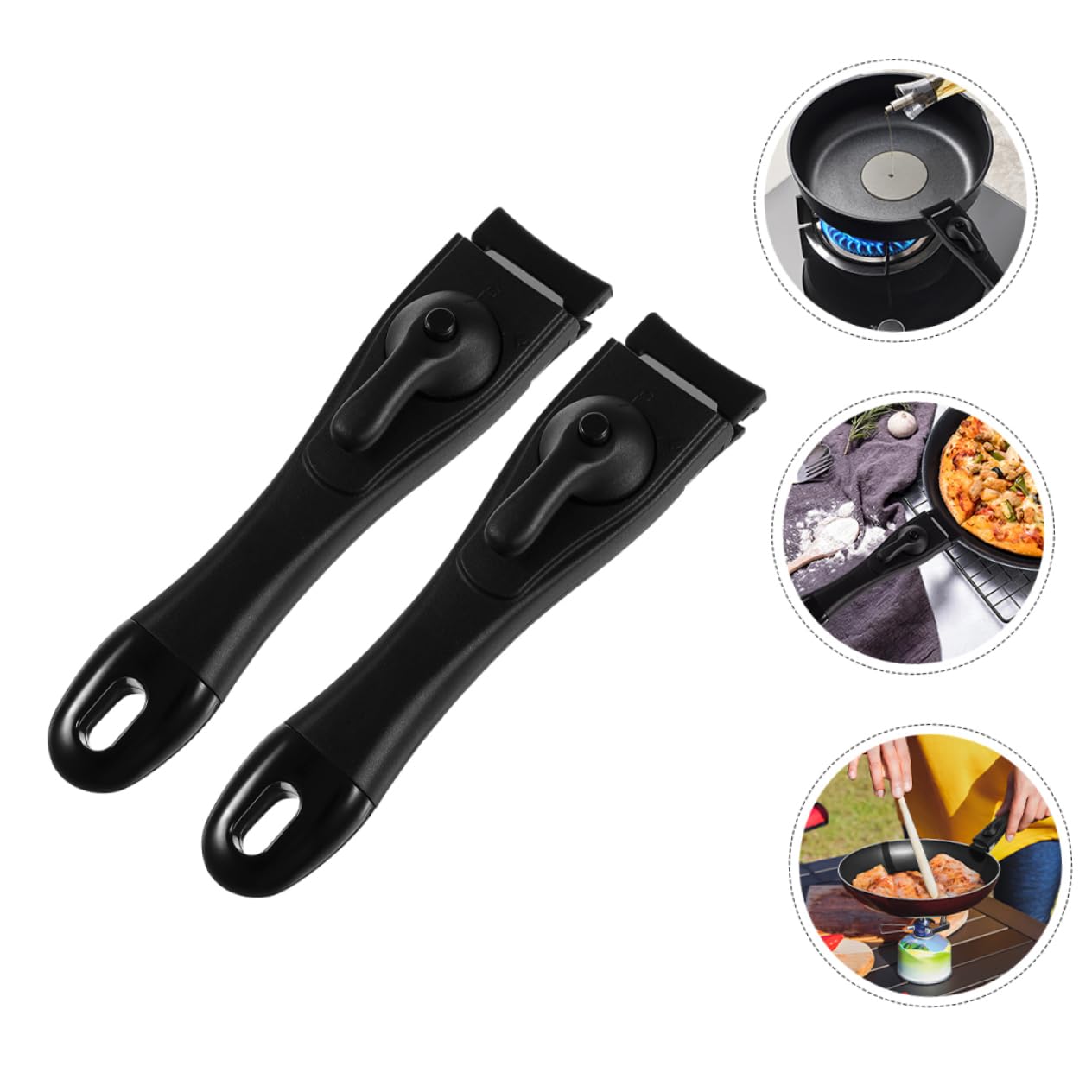 LABRIMP 2stücke Silikongriff Für Pfanne Abnehmbarer Griff Für Topf Verbrühsicherer Griff Universalgriff Für Pfannenstiel Ersatzgriff Für Topfgriff