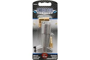 Shoreline Marine Mercury Fuel Connector: Enduring Aluminum and Brass Construction