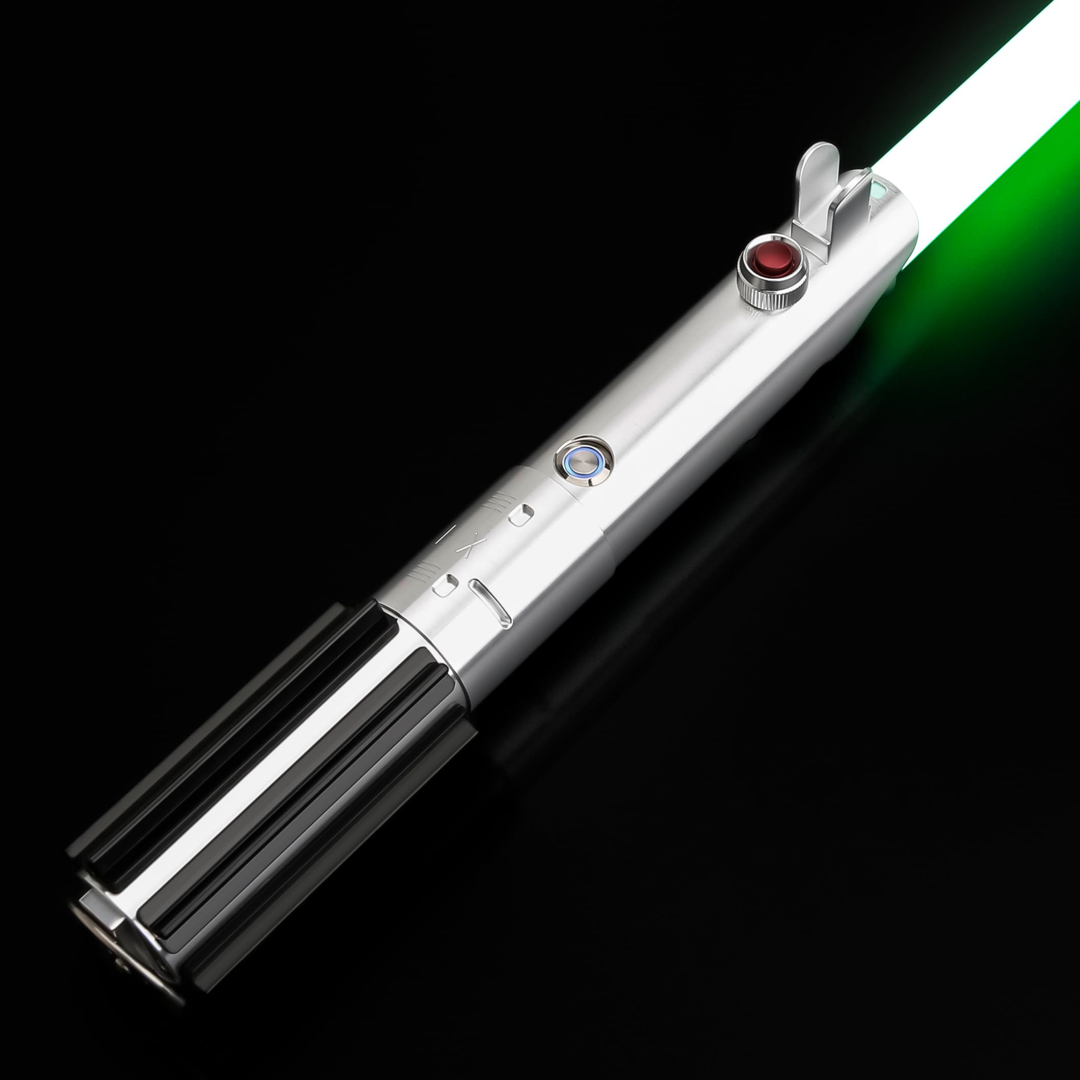 Lichtschwert für Erwachsene Force FX Laserschwert mit 12 RGB-Farben Duell Lightsaber für Kinder Motion Control 16 Sound-Fonts mit Smooth Swing Metallgriffen Für Halloween