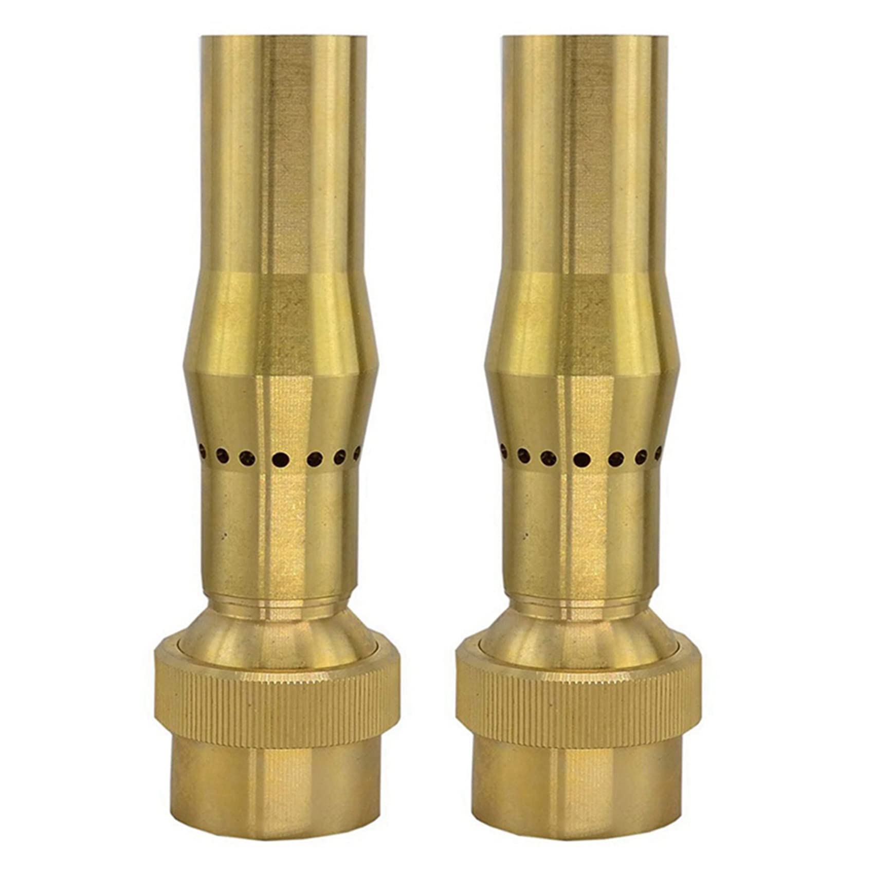 Hndhbfgrt 2pcs 3/4 Inch Brass Foam Jet Fountain Nozzles Garden Landscape Fountain Adjustable Multi- Nozzle