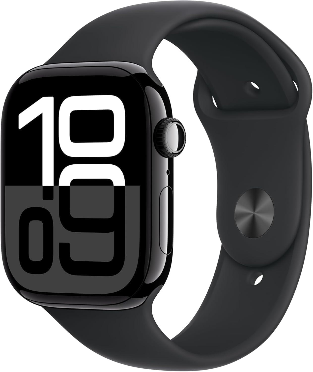 App.le Watch Series 10 GPS 46 mm Smartwatch with Jet Black Aluminium Case with Black Sport Band -Fitness Tracker, Always-On Retina Display MASTER COPY
