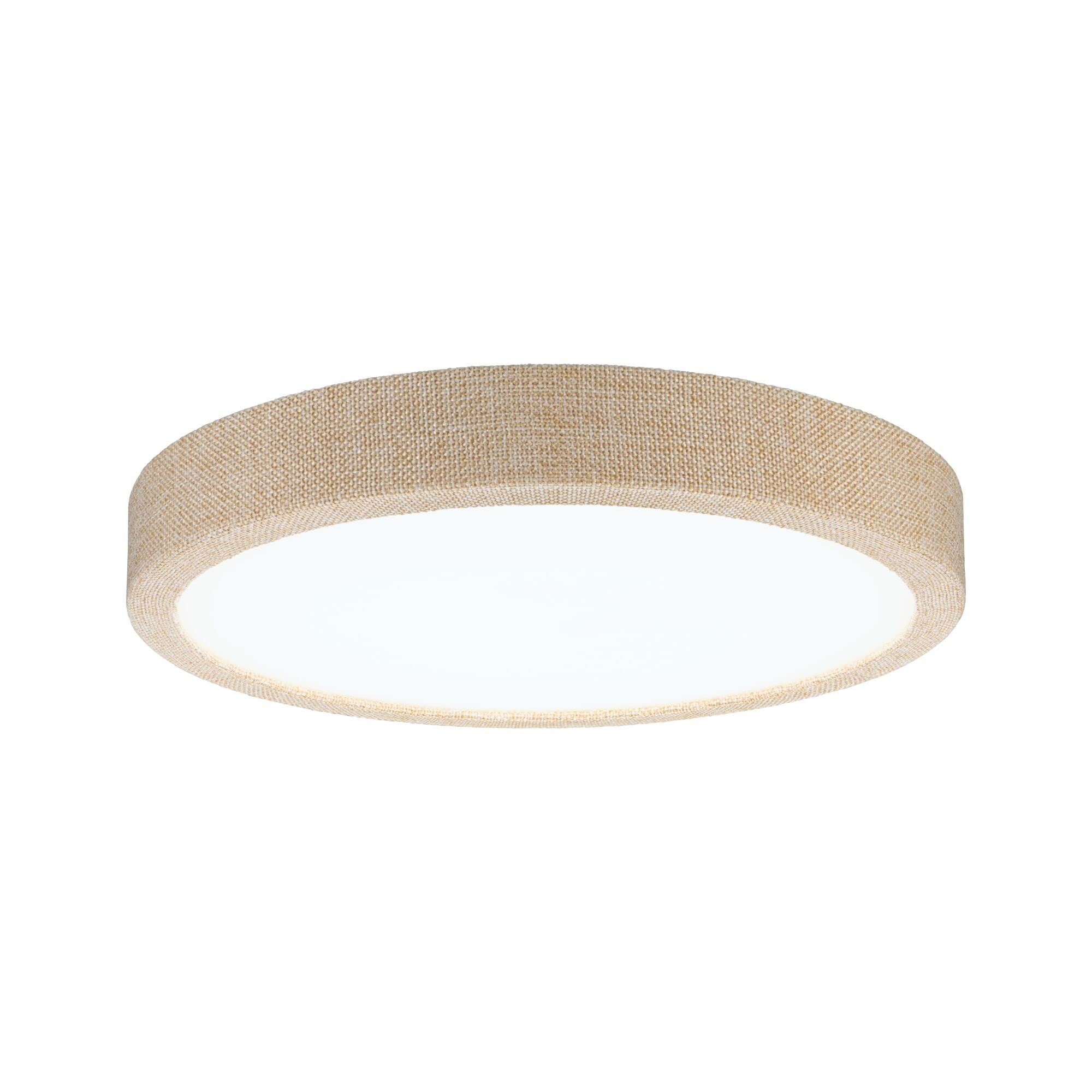 Paulmann 71054 LED Panel Cosara rund 15W IP44 1300lm 300mm Deckenleuchte in Beige Kunststoff/Stoff 4000K Badleuchte