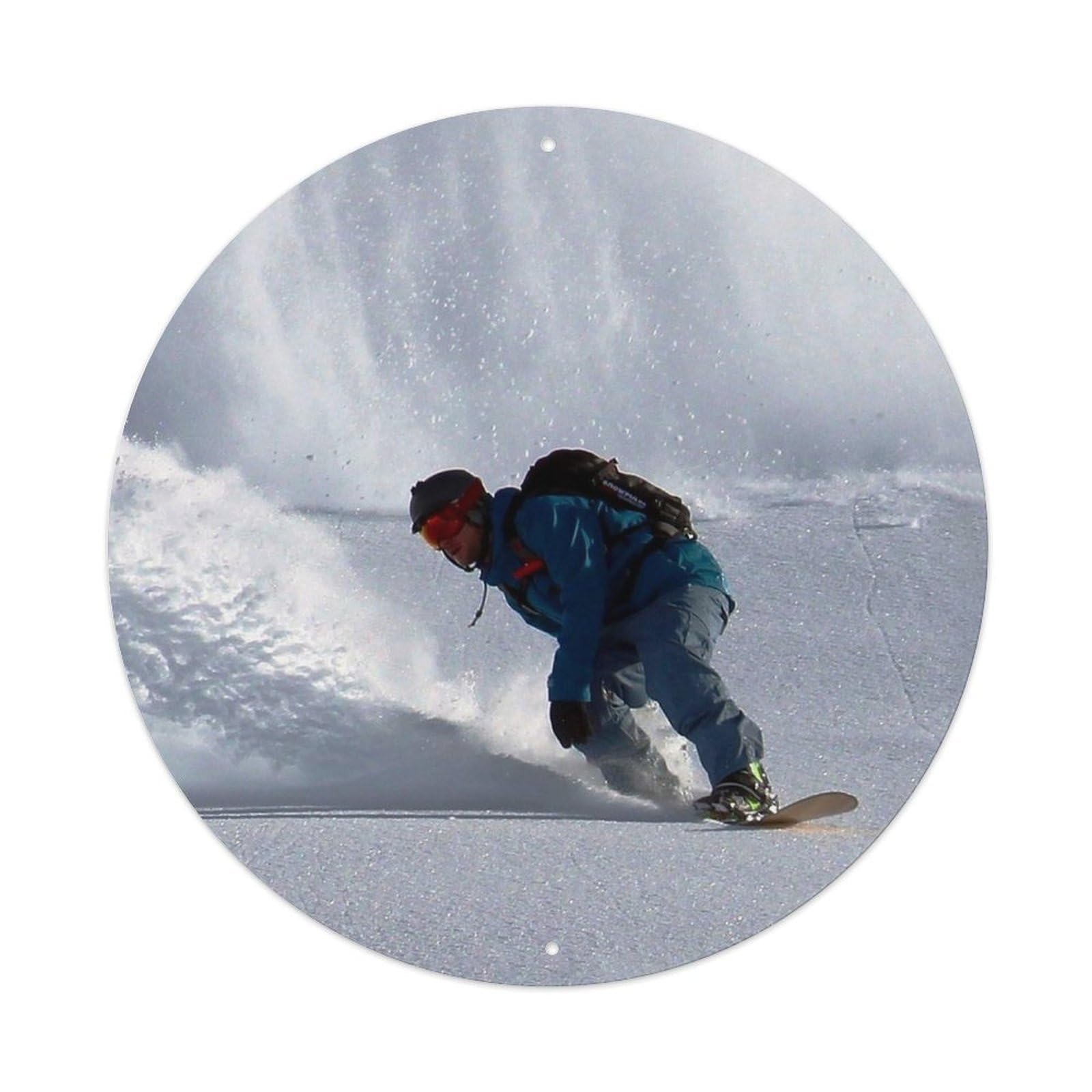 Snowboard Powder Wave Extreme Winter Sports Metal Tin Sign