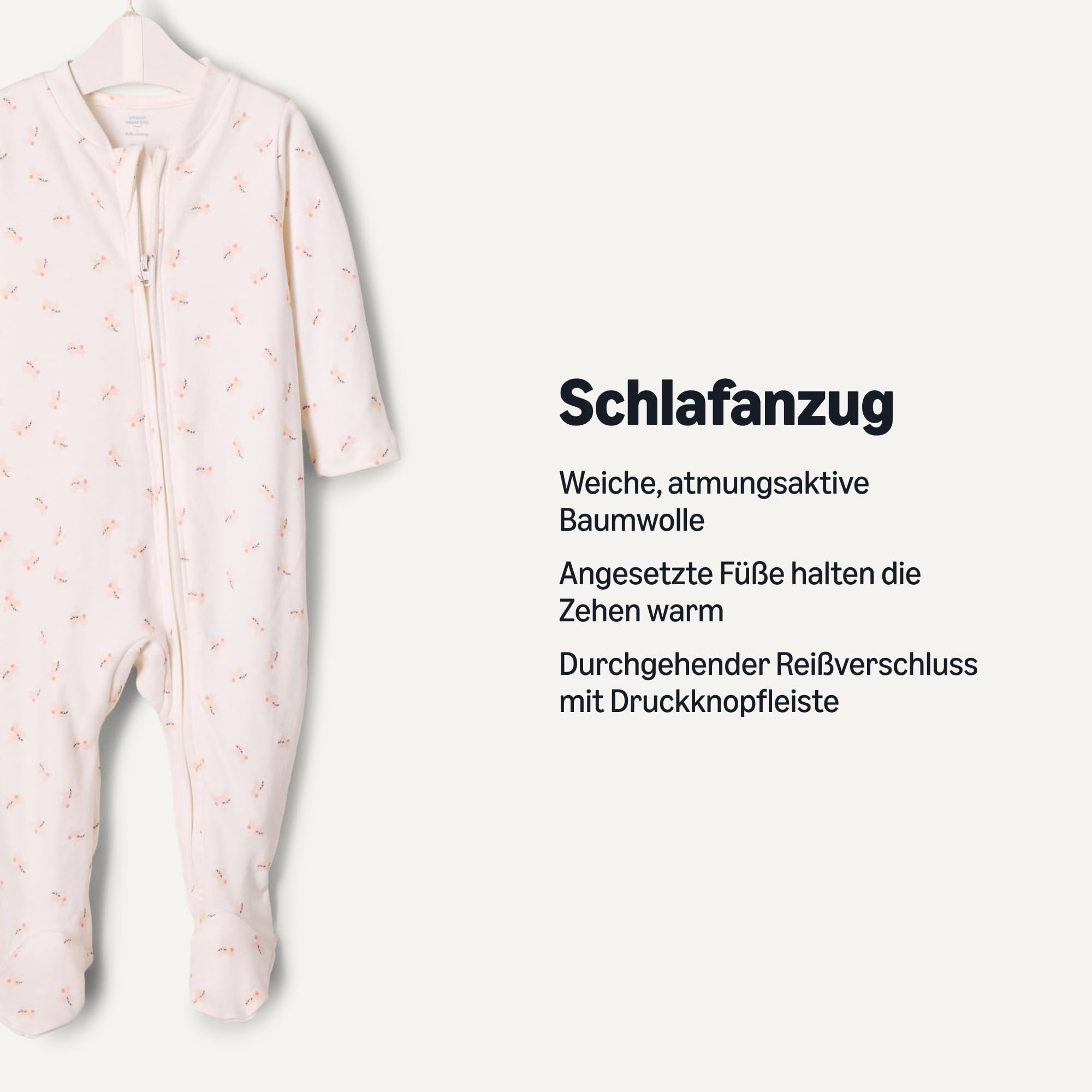 Amazon Essentials x Sofia Grainge Unisex Baby Schlafanzug aus Baumwolle und Füßen, 2er-Pack