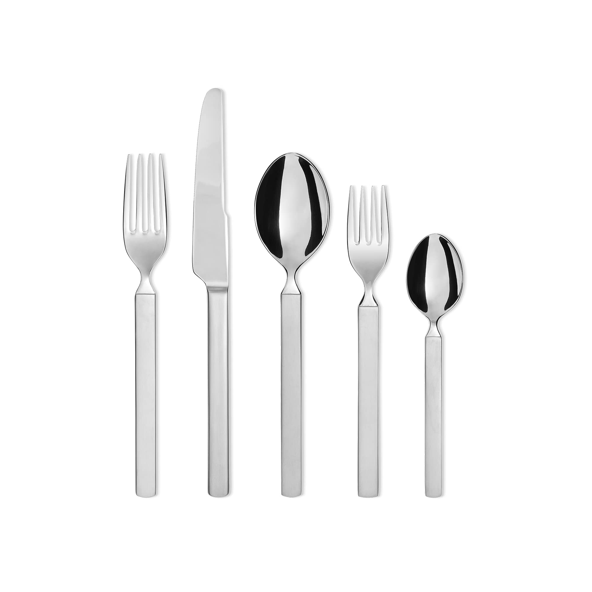 Cucchiai Da Tavola Alessi Dry - Set Da 6 | Acciaio Inox 18/10 | Design Achille Castiglioni - Foto 4