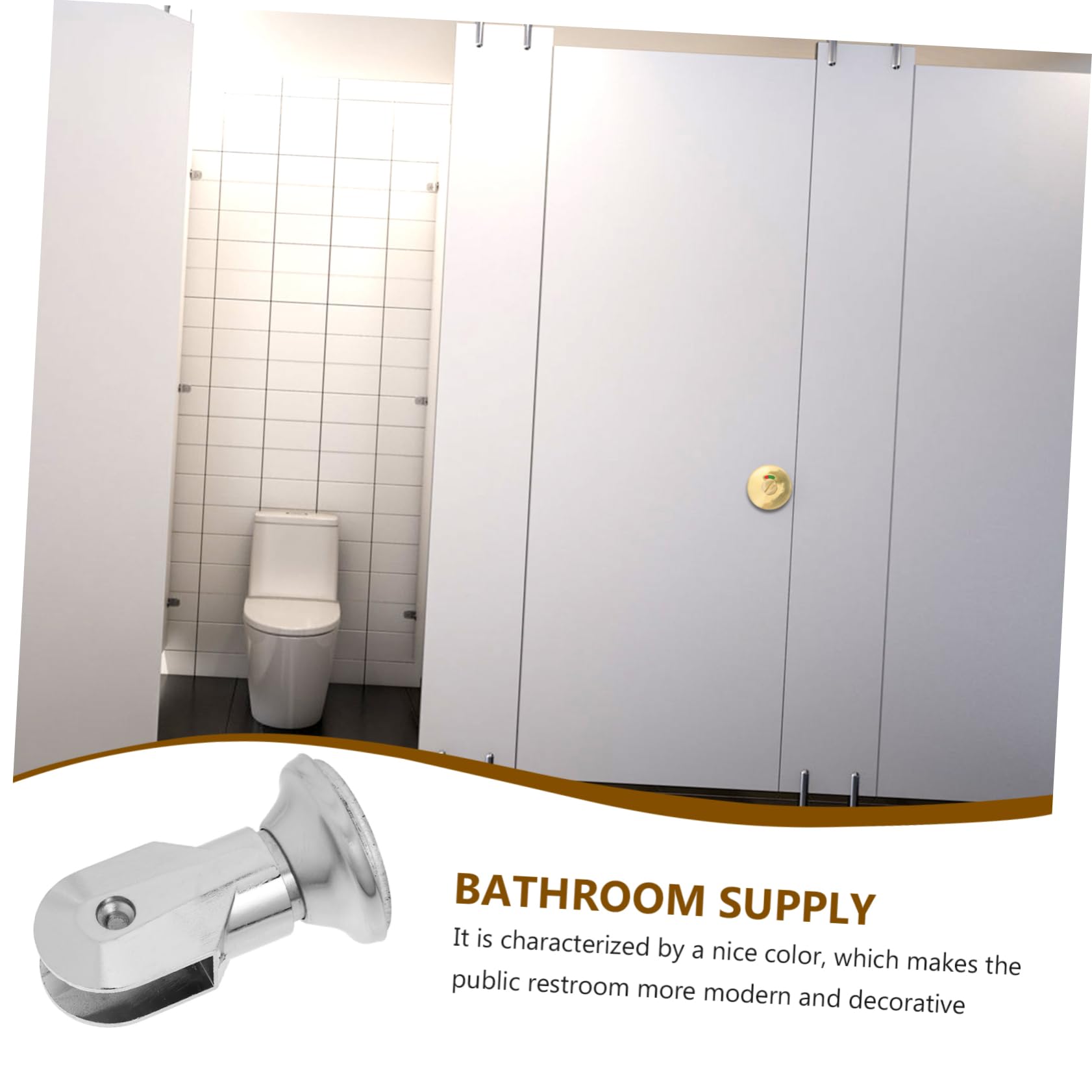 SOESFOUFU 4pcs Stainless Steel Toilet Partition Holder Bathroom Support Feet for Public Restroom Partitions Stable and Strong Accessory Modern Design Enhancing Any Bathroom Decor