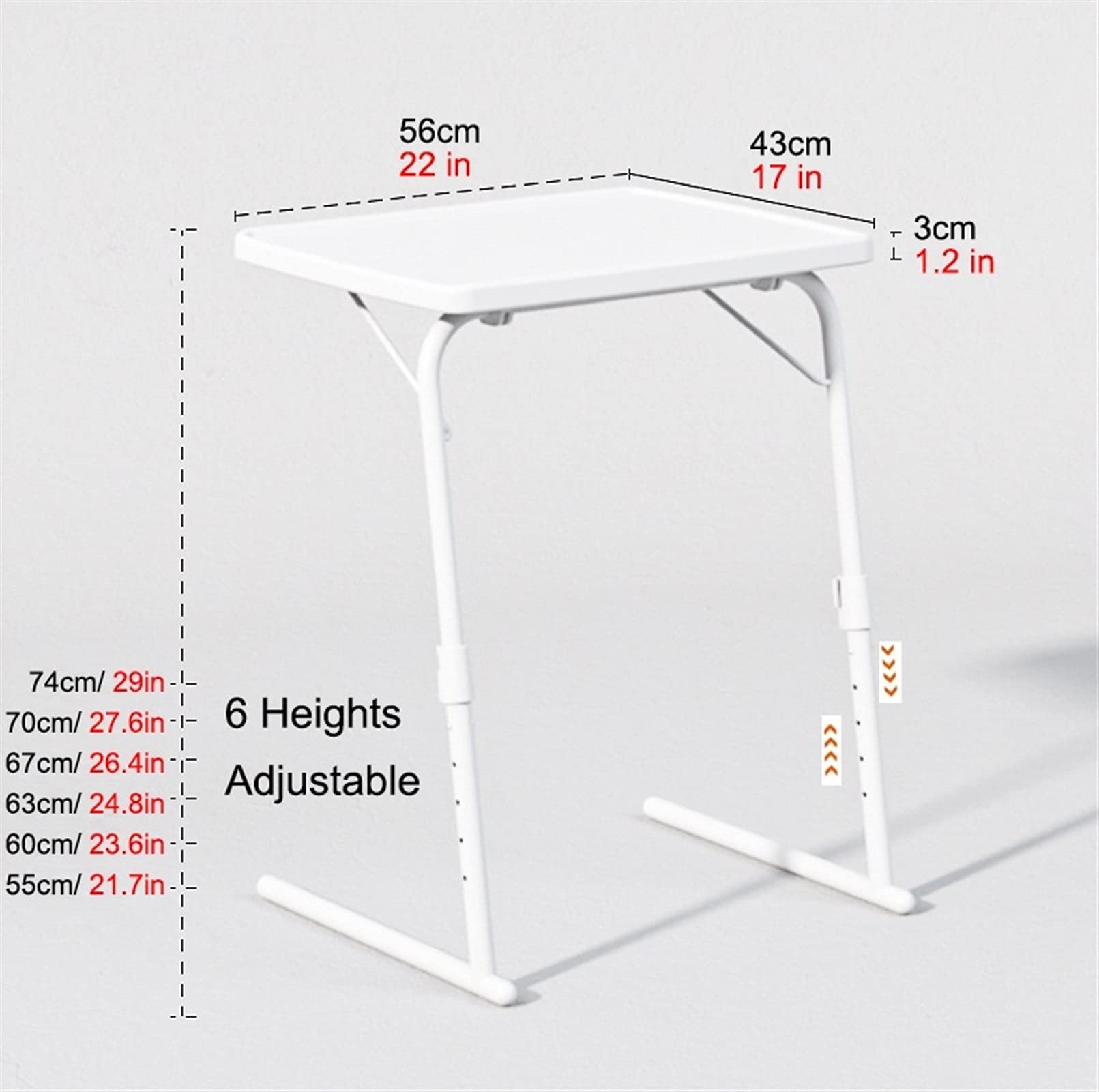 Coveronics Klappbarer TV-Tisch: Verstellbar In Höhe & Neigung, Bis 20 Kg Belastbar – Ideal Für Couch, Bett Oder Homeoffice