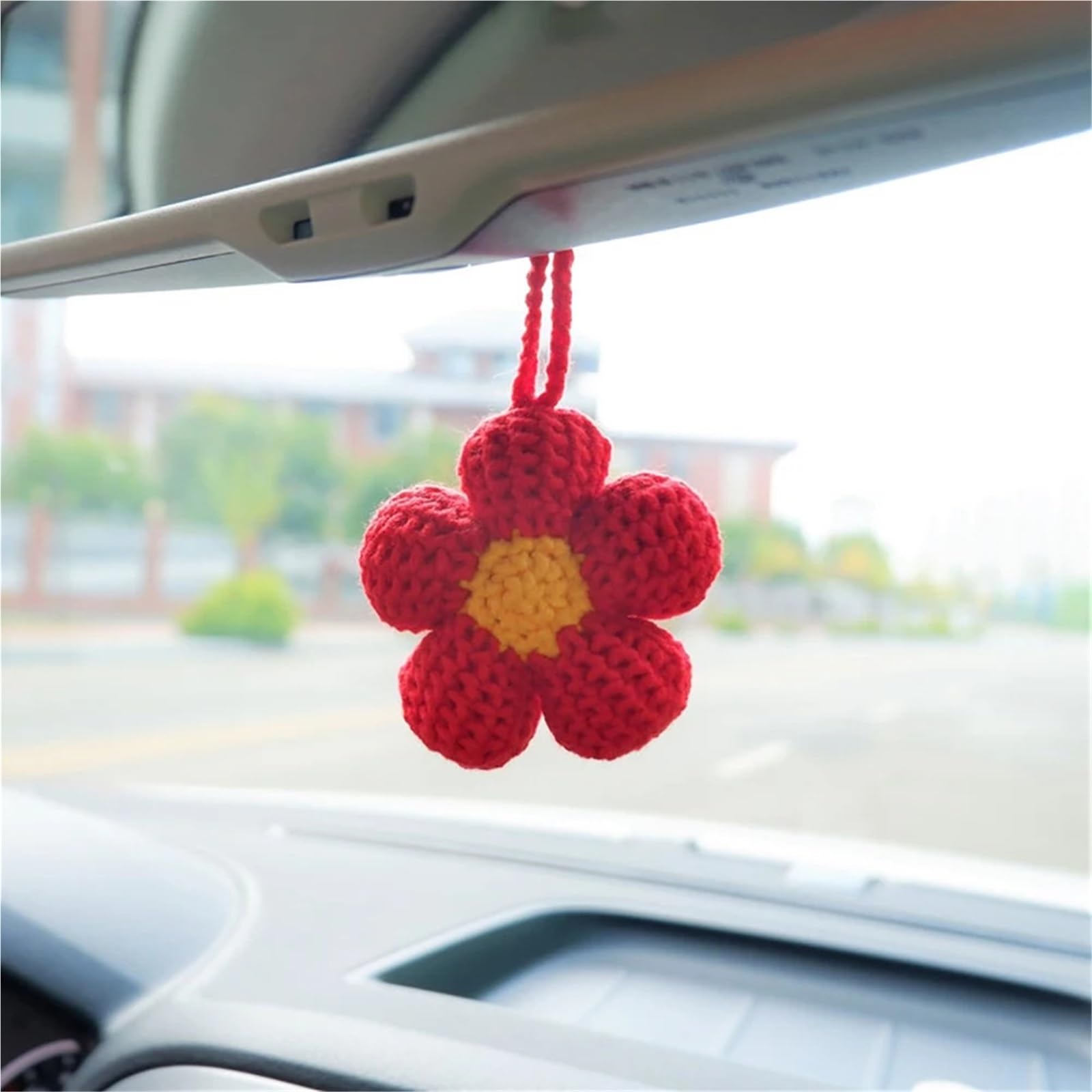 Autospiegel Anhänger Gestricktes 5 Stück Blumen-Zubehör for Aufhängen von Autospiegeln
