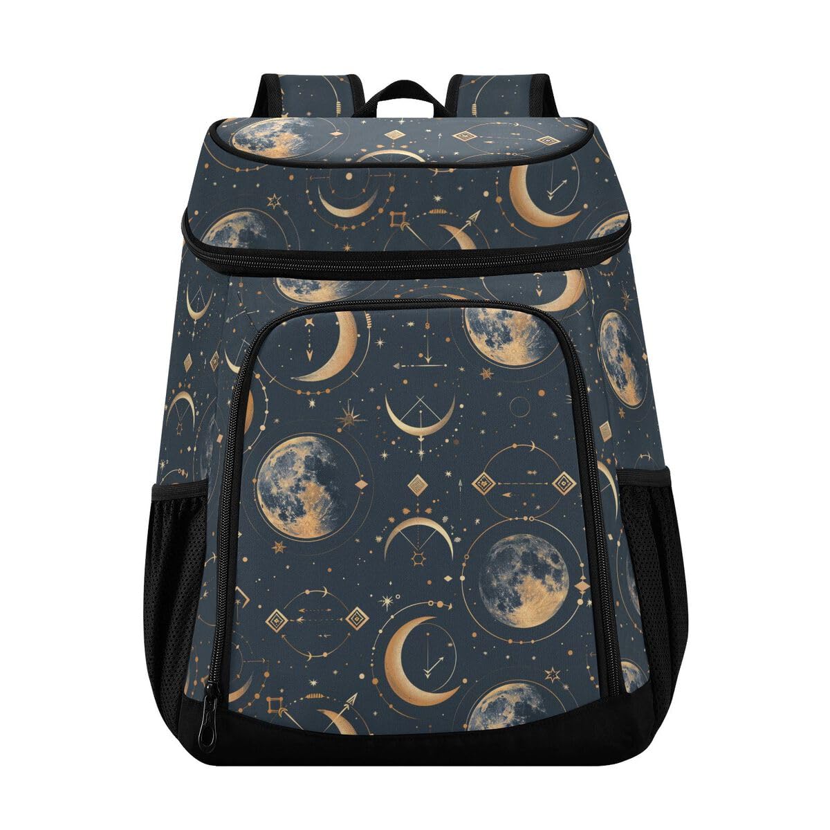 Moon Boho Cooler Backpack Leakproof Insulated Lunch Cooler Bag 30 Cans Camping Backpacks for Picnic Beach Road Trip