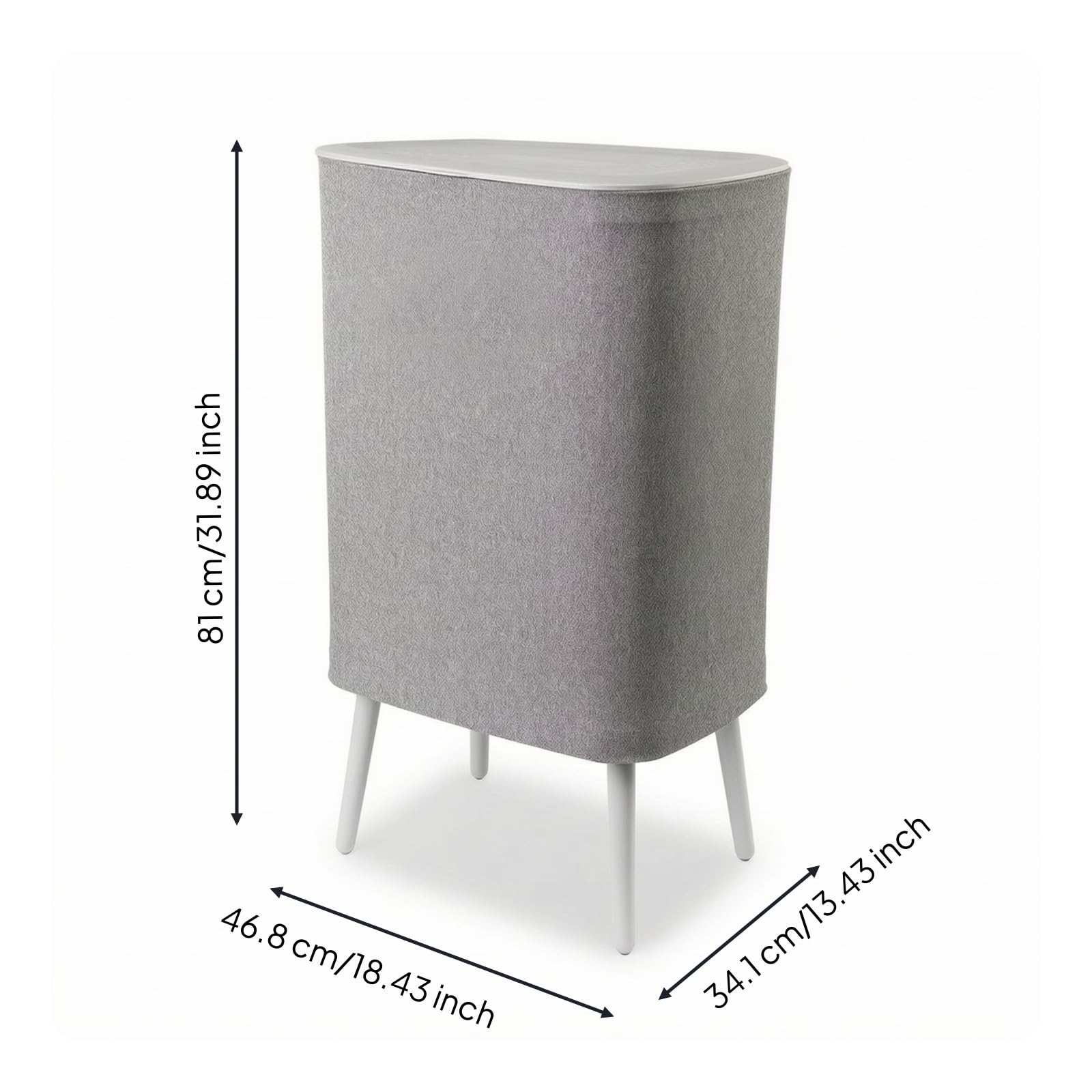 Wäschekorb mit Rollen und Deckel Rollbar Wäschesamml mit Rollen und Deckel Platzsparend für Badezimm, 50L, Modern, Minimalistisch, Mit Rollen, 50L Fassungsvermögen