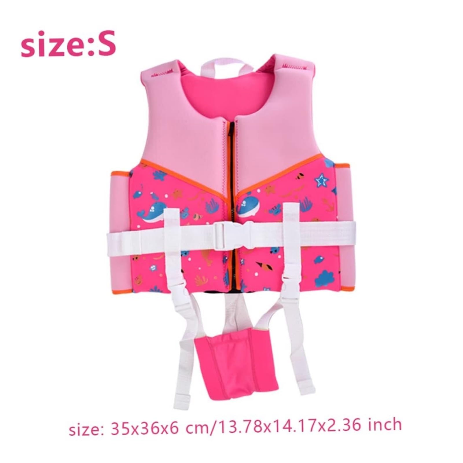 Dziecięca regulowana kamizelka pływacka z zamkiem błyskawicznym, pomoc w nauce pływania, na basen, plażę, kajakarstwo, pływanie łódką, sporty wodne, lekka, wygodna, bezpieczna, łatwa w użyciu