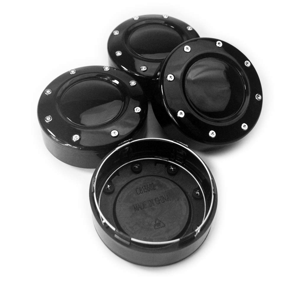 ホイールセンターキャップ 外径 102mm 内径 95mm 4個セット ABS ハブキャップ ブラック シンプル