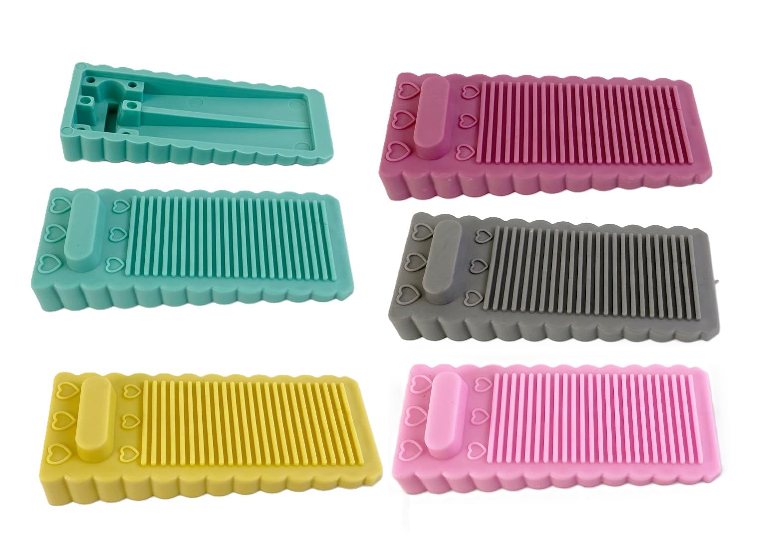 Stackable Door Stopper Wedges, Non-Slip Rubber, Stackable Design, 95mm Length, Set of 5 in Assorted Colors