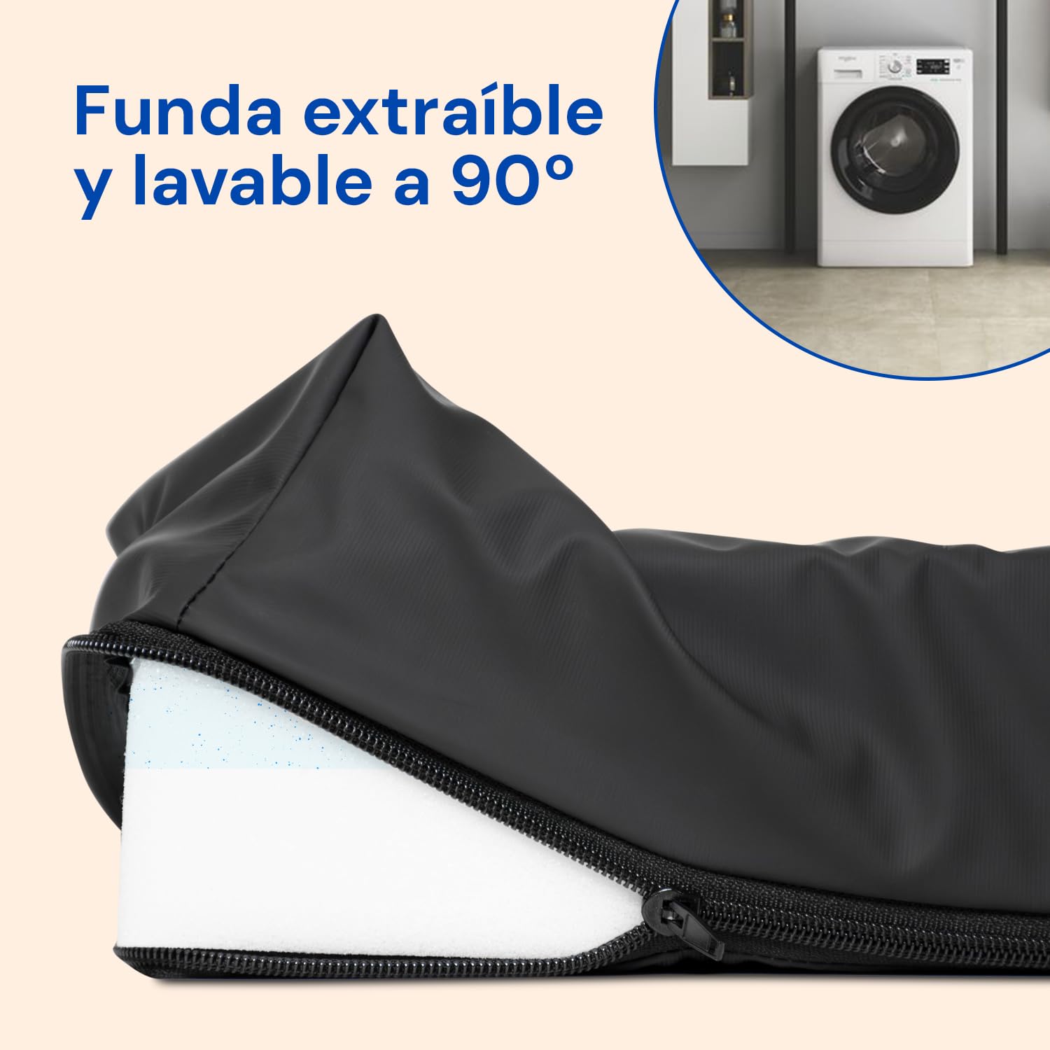 Geriafy - Cojín Viscoelástico con Partículas de Gel | Fresco | Impermeable y Transpirable | Ideal para Sillones, Sillas y Sofá (42x42x8 cm)