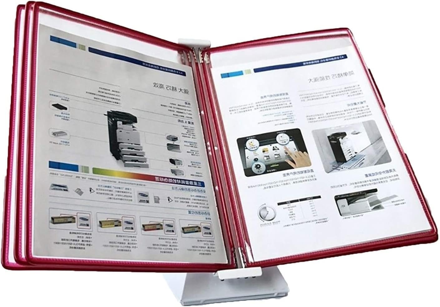 SnamicE Desk Reference Organizer, File Organizer For Desk - Desktop Reference Organizer, A4 Wall File, Holds 10 Sheets Of A4 Paper,Red