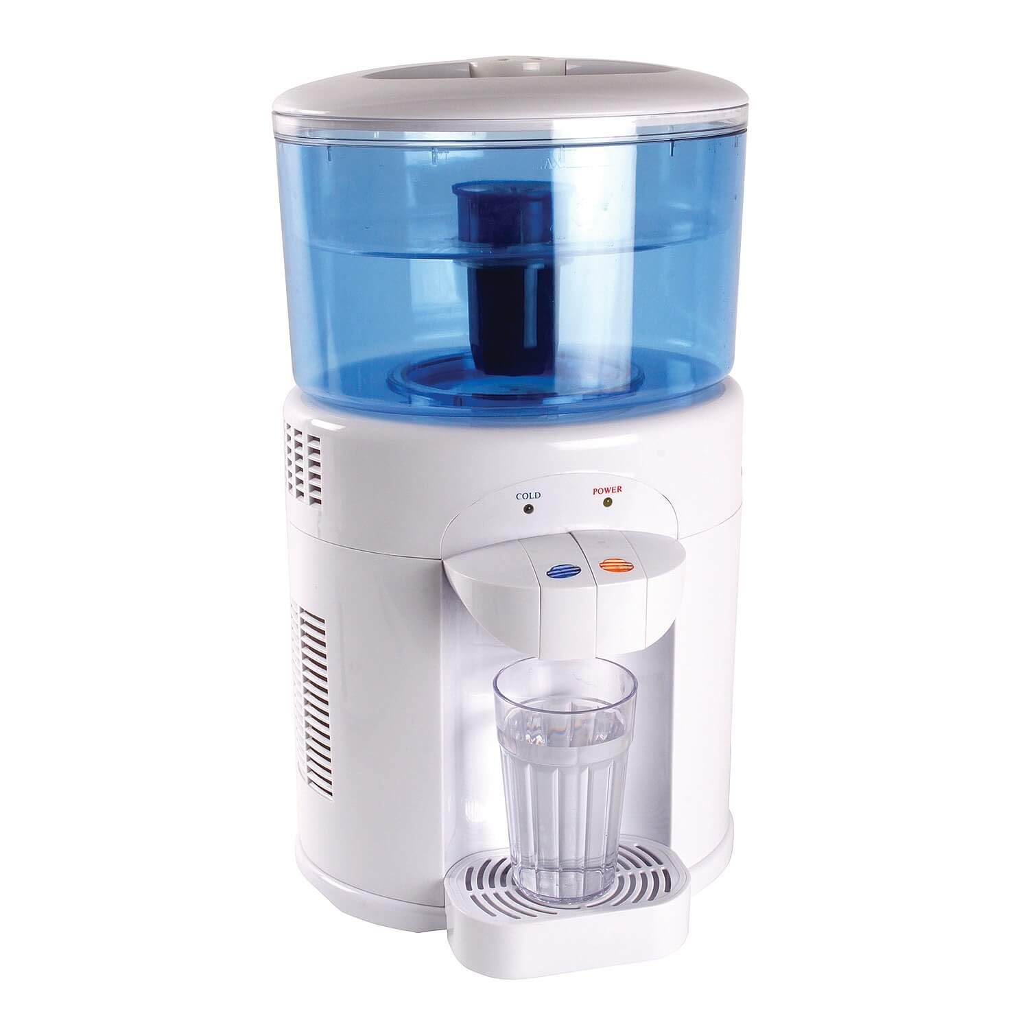 Coopers Of Stortford White - 5L Water Cooler & Filter - Chilled Tap Water Dispenser With Push-Button Operation, Carbon Filter Included