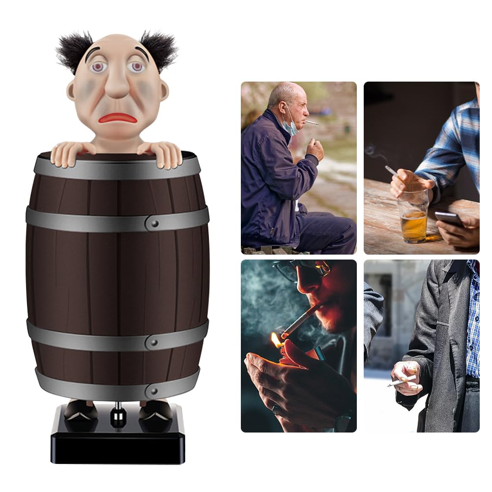 Sigarettendispenser Grappig, Kerstman Sigarettendispenser Voor 10 Sigaretten, Pop Up Houten Vat Sigarettendoos, Draagbare Sigarettenetui Sigarettenvulmachine, Streekspeelgoed (Kaalheid