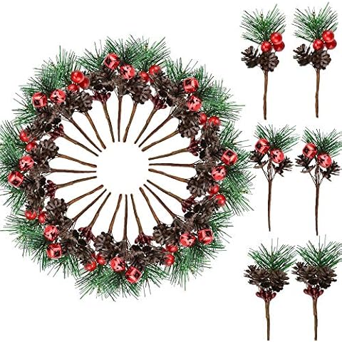 KBNIAN 30 PCS Ramas de Pino Artificiales Cover