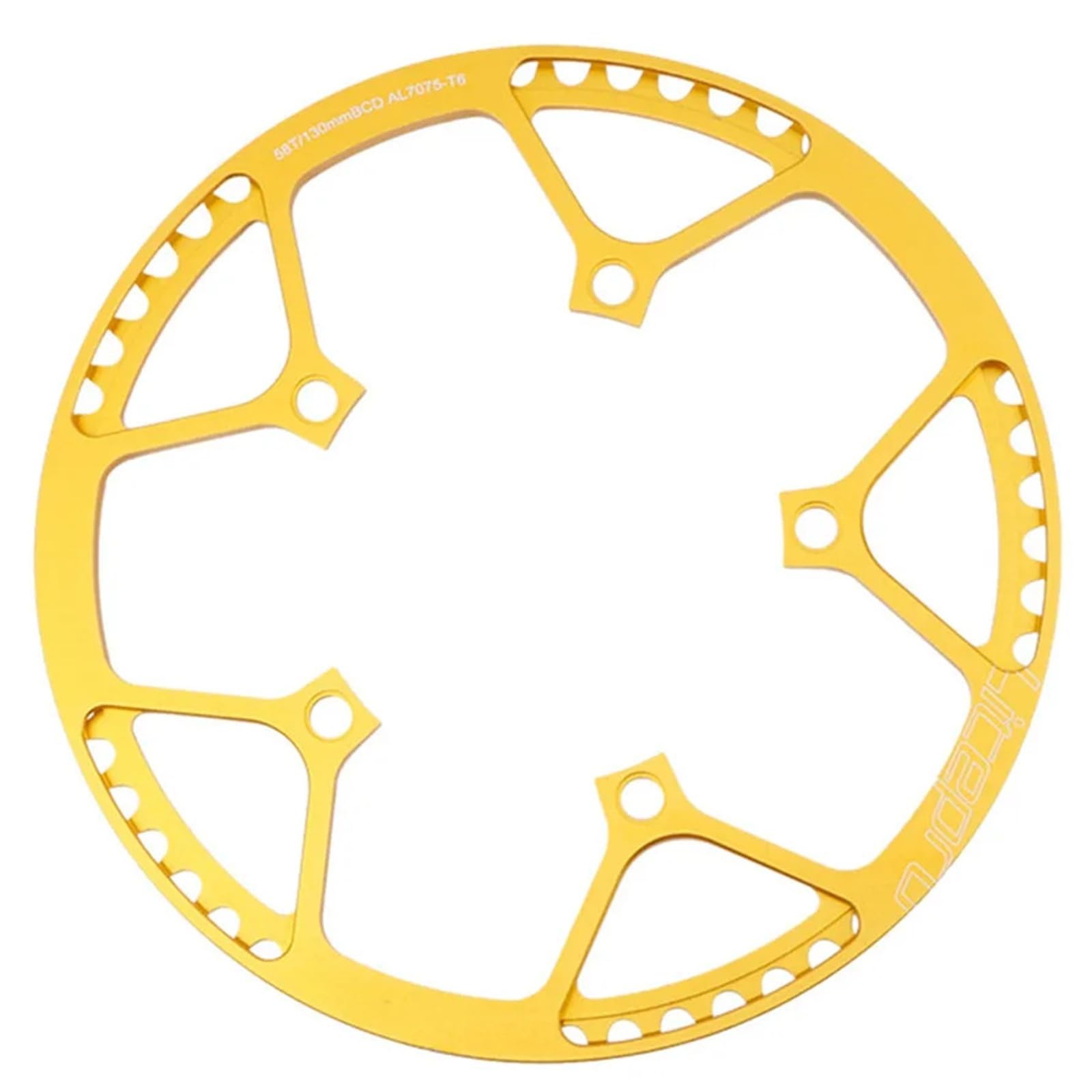 FNFTOEZGY Compatible for Litepro Gold 130BCD Alloy Single Chainring,45-58T Round Sprocket,Fit Folding MTB Road Bike Bicycle Crankset/269(56T gold)