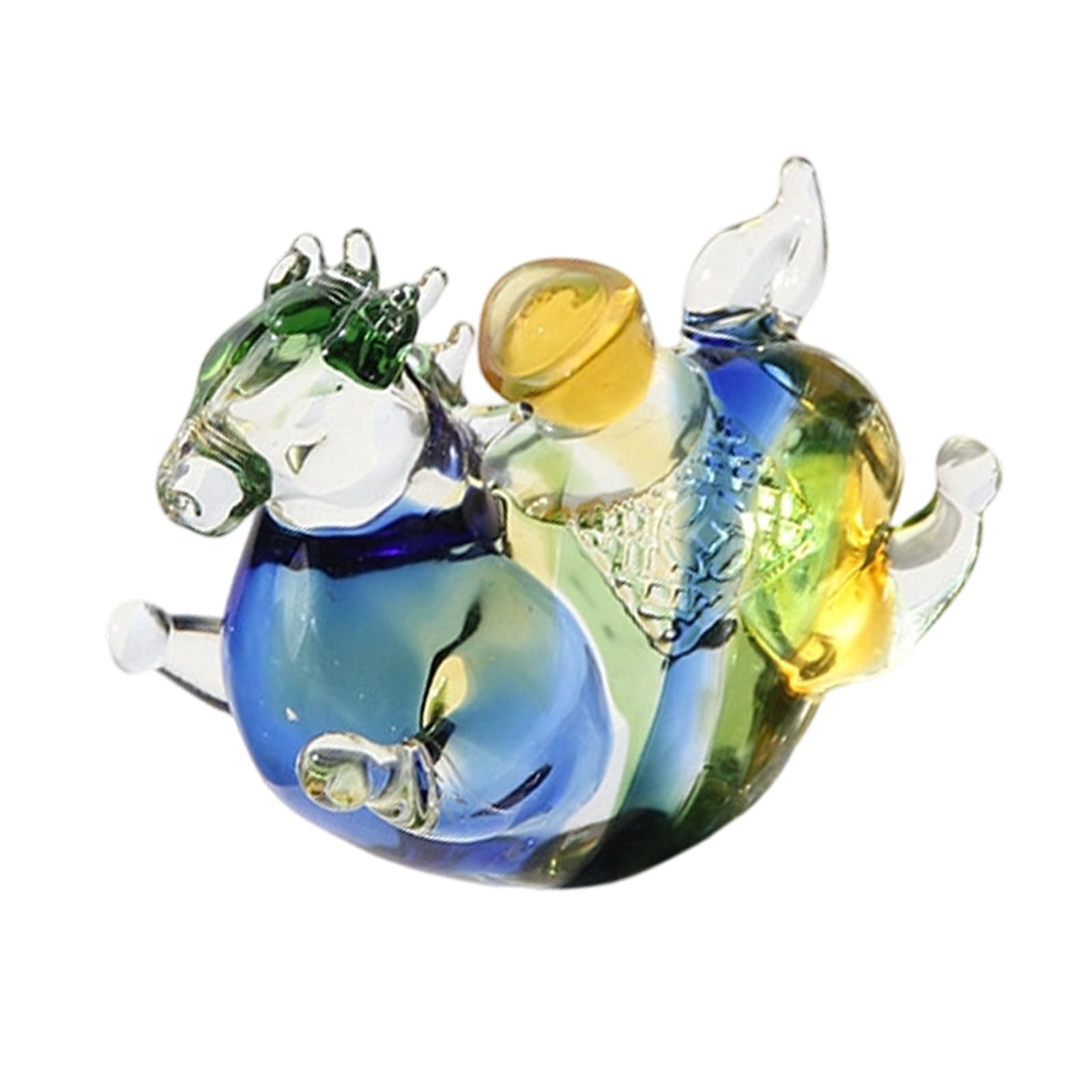 Piceioep Hand-Carved Glass Zodiacs Horse Statues Fengshui Ornament for Home Table Decor Hand-Carved Glass Zodiacs Horse Statues Fengshui Ornament for Home Table Decor