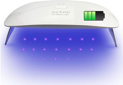 Rechargeable UV Resin Curing Light for Crafts Epoxy,3D Printer SLA/DLP/LCD 3D Printing Resin Curing Station/Machine/Lamp/Box 355nm 365nm 405nm Hand Free Wireless