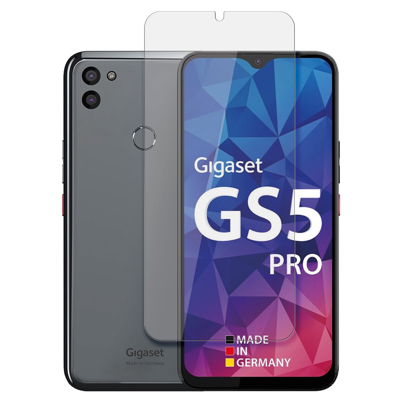 Kit De 2 Protections écran En Verre Trempé Pour Téléphone Gigaset GS5 - Anti-choc, Ultra-fin 0.3mm, Adhésif Inclus
