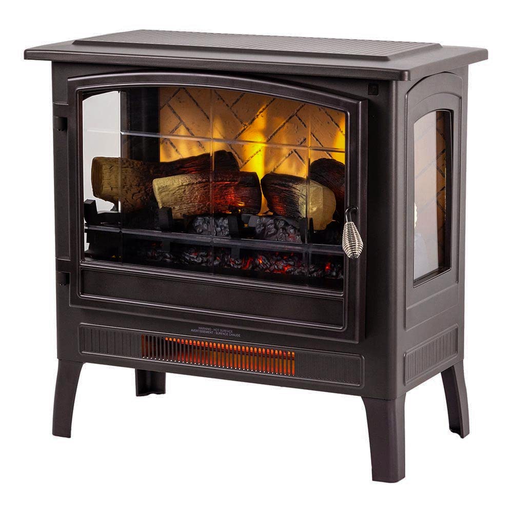 Photo 1 of *UNTESTED* Country Living Infrared Freestanding Electric Fireplace Stove Heater in Bronze with Remote, Multiple Flame Colors