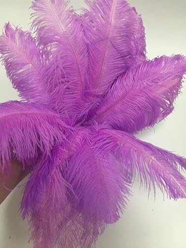 Miniatura 4 de MELADY Paquete de 50 plumas naturales de avestruz de 30 a 13.8in, para decoración del hogar, boda, fiesta (lavanda)
