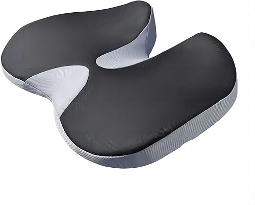 Cojín antideslizante para silla de oficina y automóvil, para ciática y espalda, alivio del dolor de coxis, almohada de espuma viscoelástica para