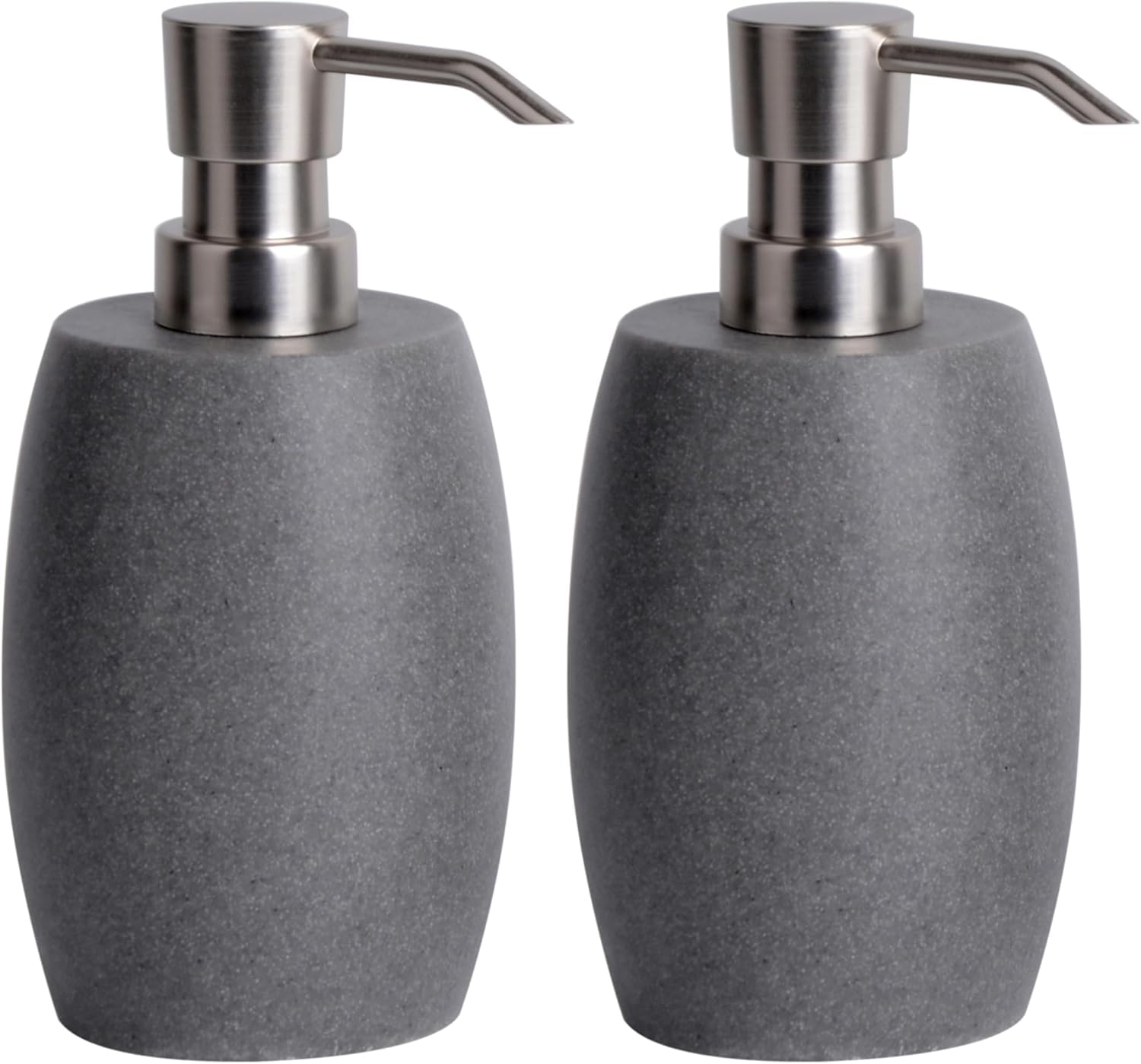 Photo 1 of ***PACK OF 1**Clasin Home Sandstone Textured Resin Soap Dispenser with Metallic Pump and Waterproof Bottle Labels for Bathroom Kitchen Dish Hand Wash Shower Lotion Shampoo, 12 Oz,Gray
