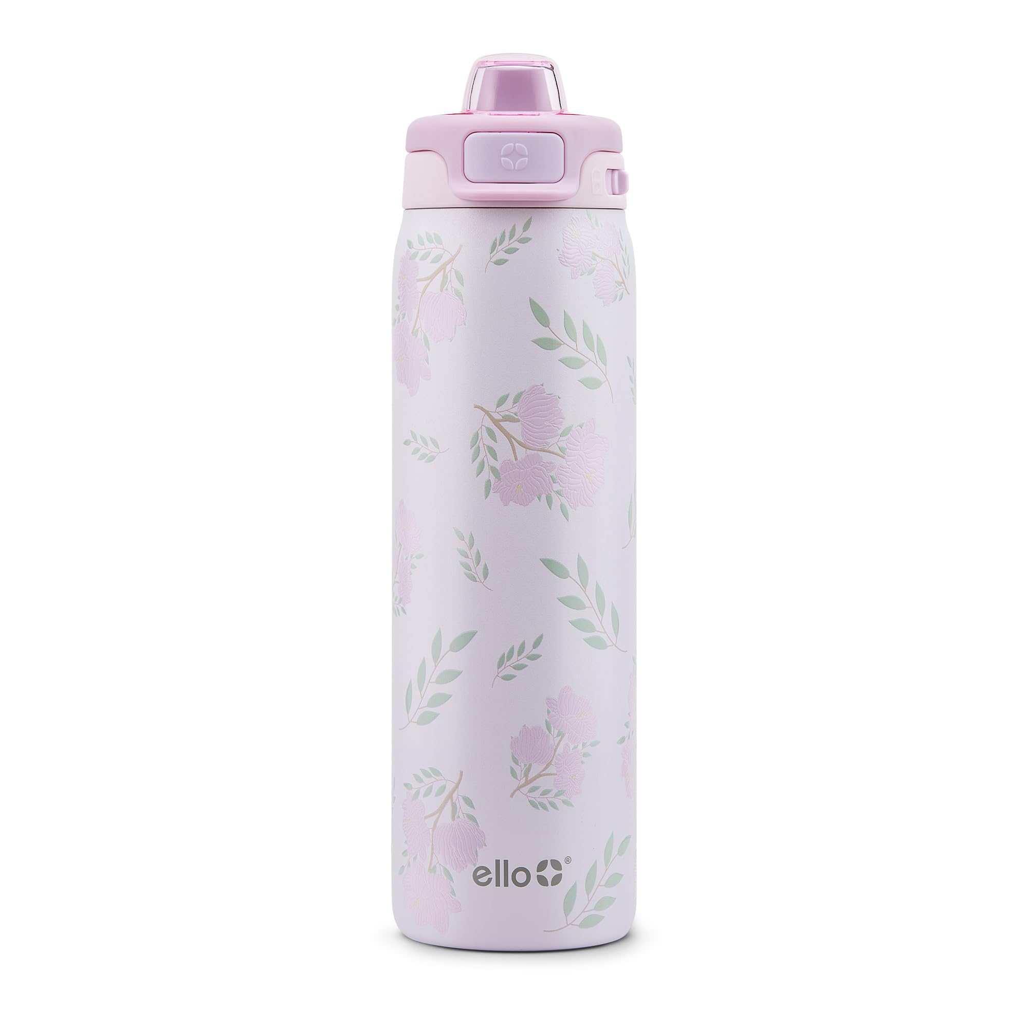 Ello Pop & Fill Stainless Steel Water Bottle with Quick Fill Technology, Double Walled Vacuum Insulated Metal, Leak Proof Locking Lid, Sip & Chug, BPA