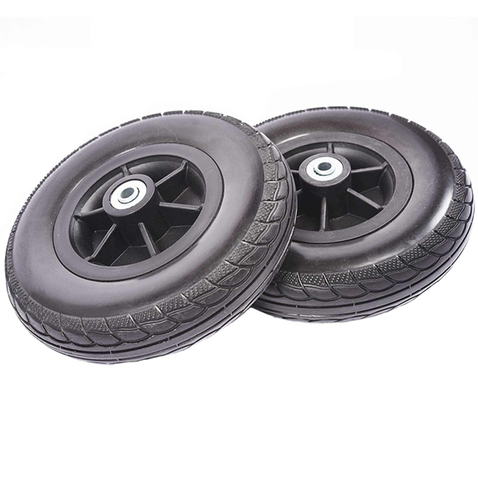 Wheelchair PU Universal Wheel Front Wheel Accessories, 7 Inch Wheelchair Solid Casters (× 2)