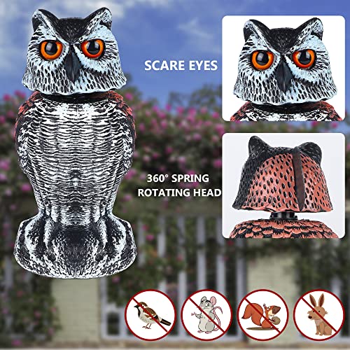 Hausse 2 Pack Fake Owl Decoy Bird Scarecrow Sculpture thumb #3
