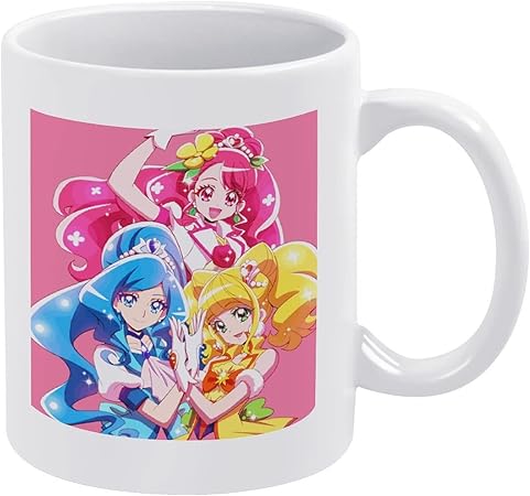 Amazon Co Jp ヒーリングっどプリキュア7 白いマグカップです マグカップは マグカップ カップ セラミック 陶器 耐熱 耐冷 保温 耐用性 健康衛生 人気 かわいい おしゃれ 家庭用 オフィス コーヒーカップ ティーカップ 白い セラミックマグ 330ml ホーム キッチン