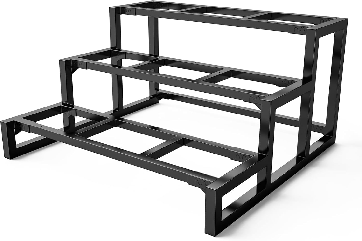 Escalera 3 peldaños exterior acero galvanizado 60 cm