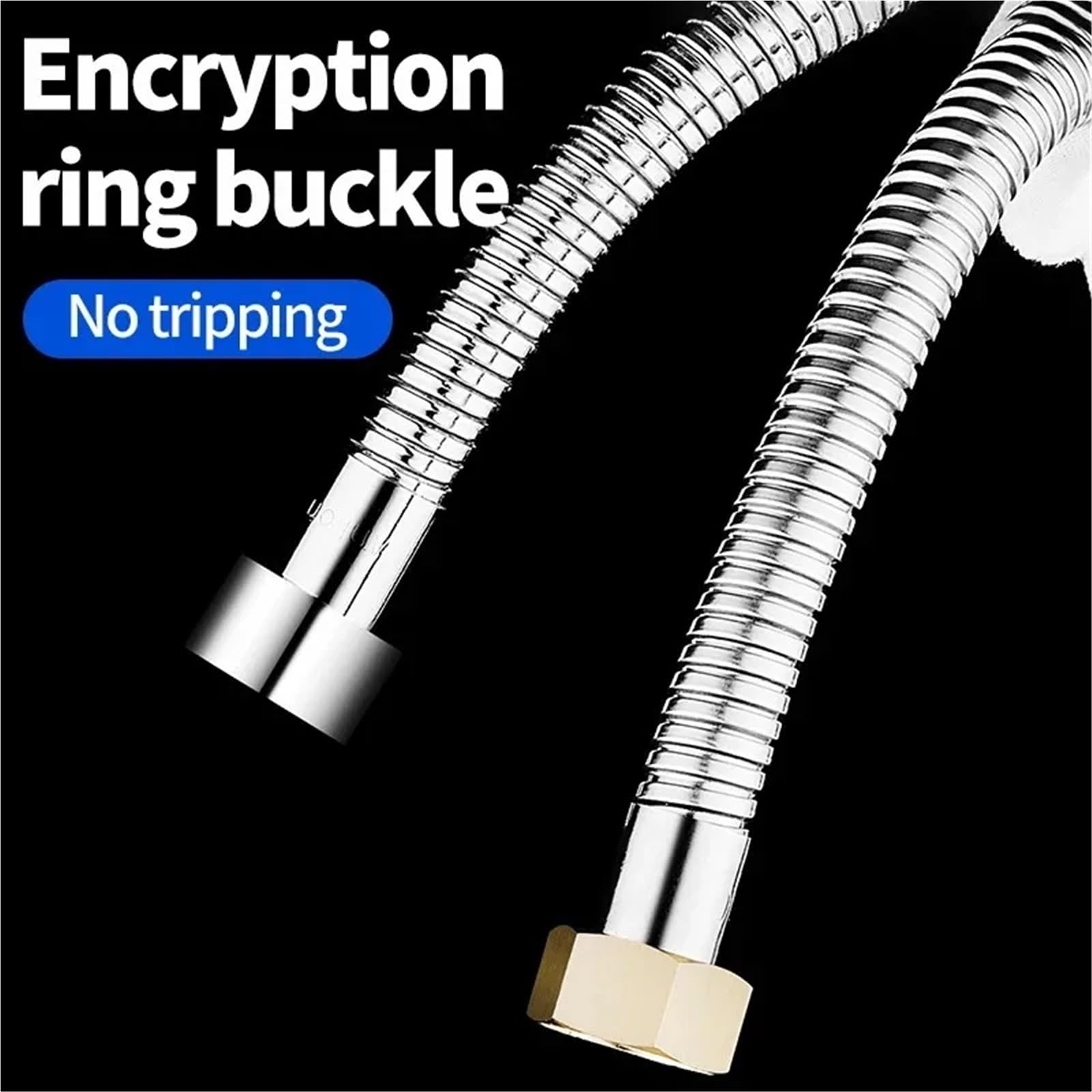 Manguera de ducha flexible de acero inoxidable y latón de 3,0 m, extensión de baño, tubo de fontanería, accesorios para una fácil instalación