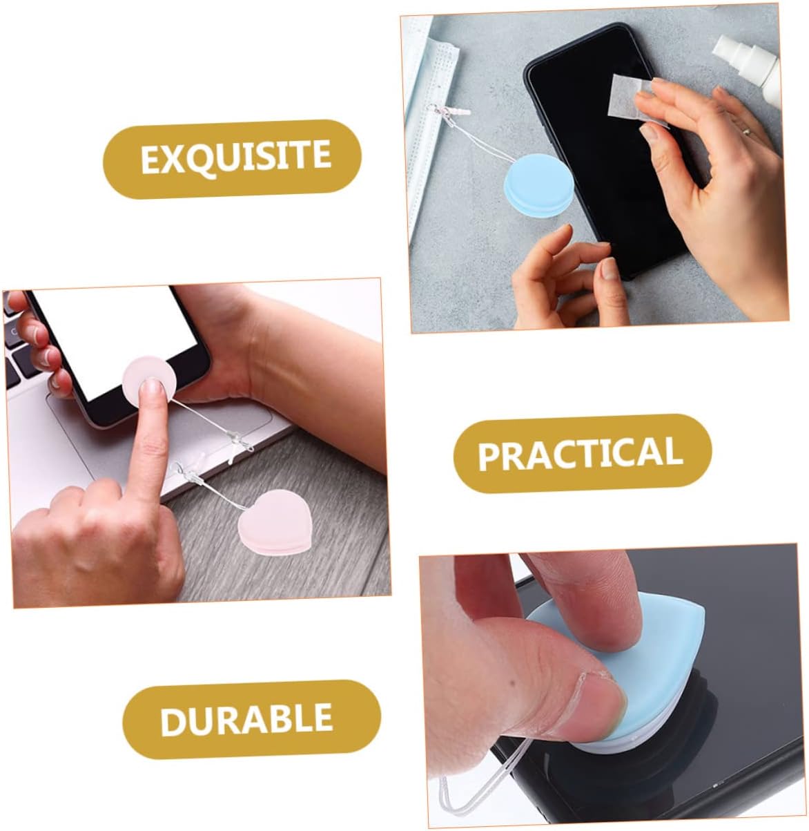 4Pcs Screen Cleaner Compact Phone Cleaning for Mobile Phones Camera Lenses Tablets More Lightweight Portable Oil Removal