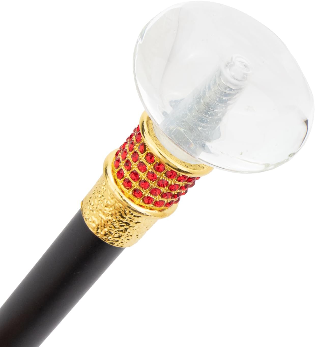 Transparent Ball Round Glass Golden Red Alloy Fairy Wands Walking Stick Wand Cosplay Wedding Birthday Party 92cm