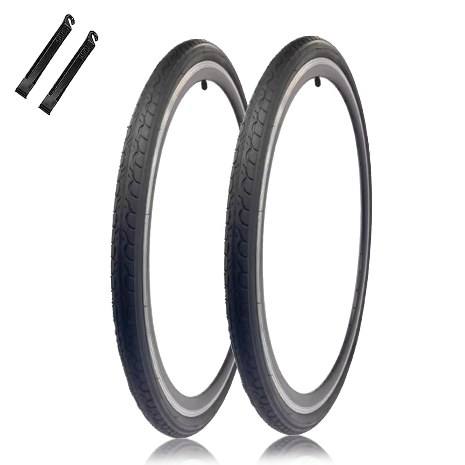 Ulepszona opona 2 szt. 700 x 25C/28C/32C/35C/38C/40C opony do rowerów szosowych, ochrona przed przebiciem, zestaw akcesoriów do roweru z parą dźwigni, kompatybilne z rowerem miejskim