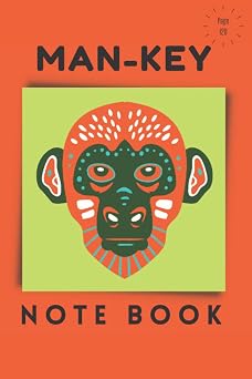 Man-key Notebook Diary, Paperback Undated 120 Ruled Pages, 6X 9 Monkey Face Illustration Notebook, Journal, Diary