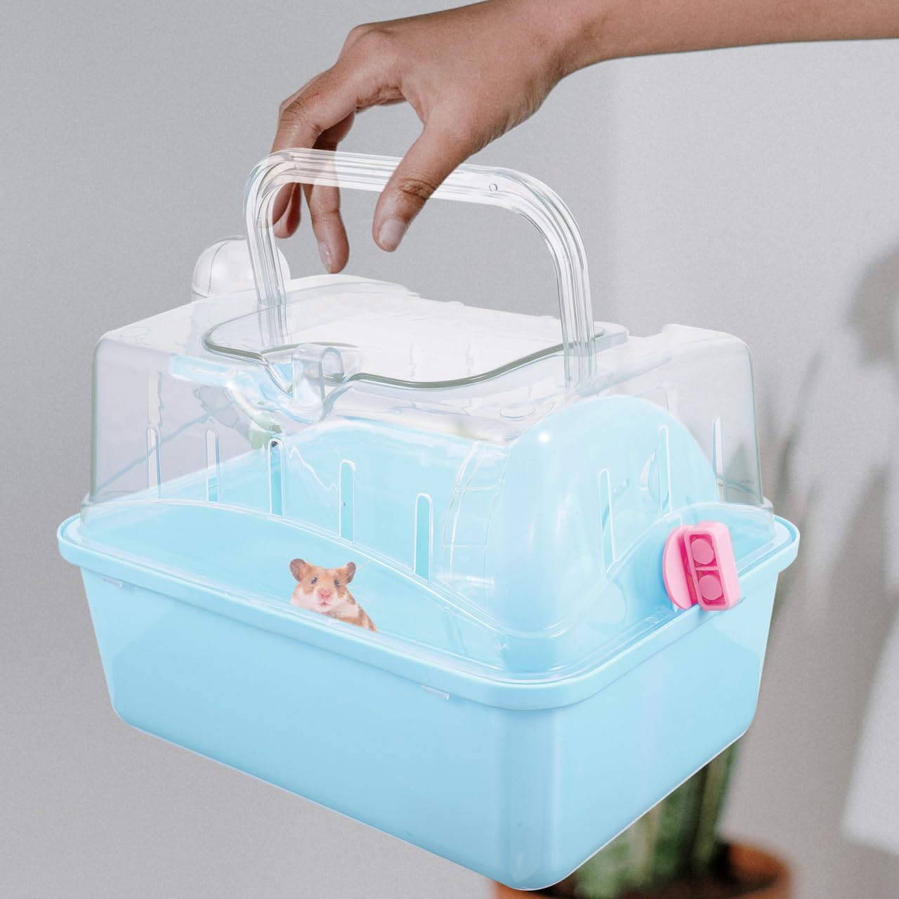 Toddmomy Gabbia Per Criceti Trasparente Con Tetto Panoramico Custodia Da Viaggio Robusta E Spaziosa Per Piccoli Animali Come Criceti E Topi 8.86X6.69X6.50In Trasportino Sicuro Per Esterni