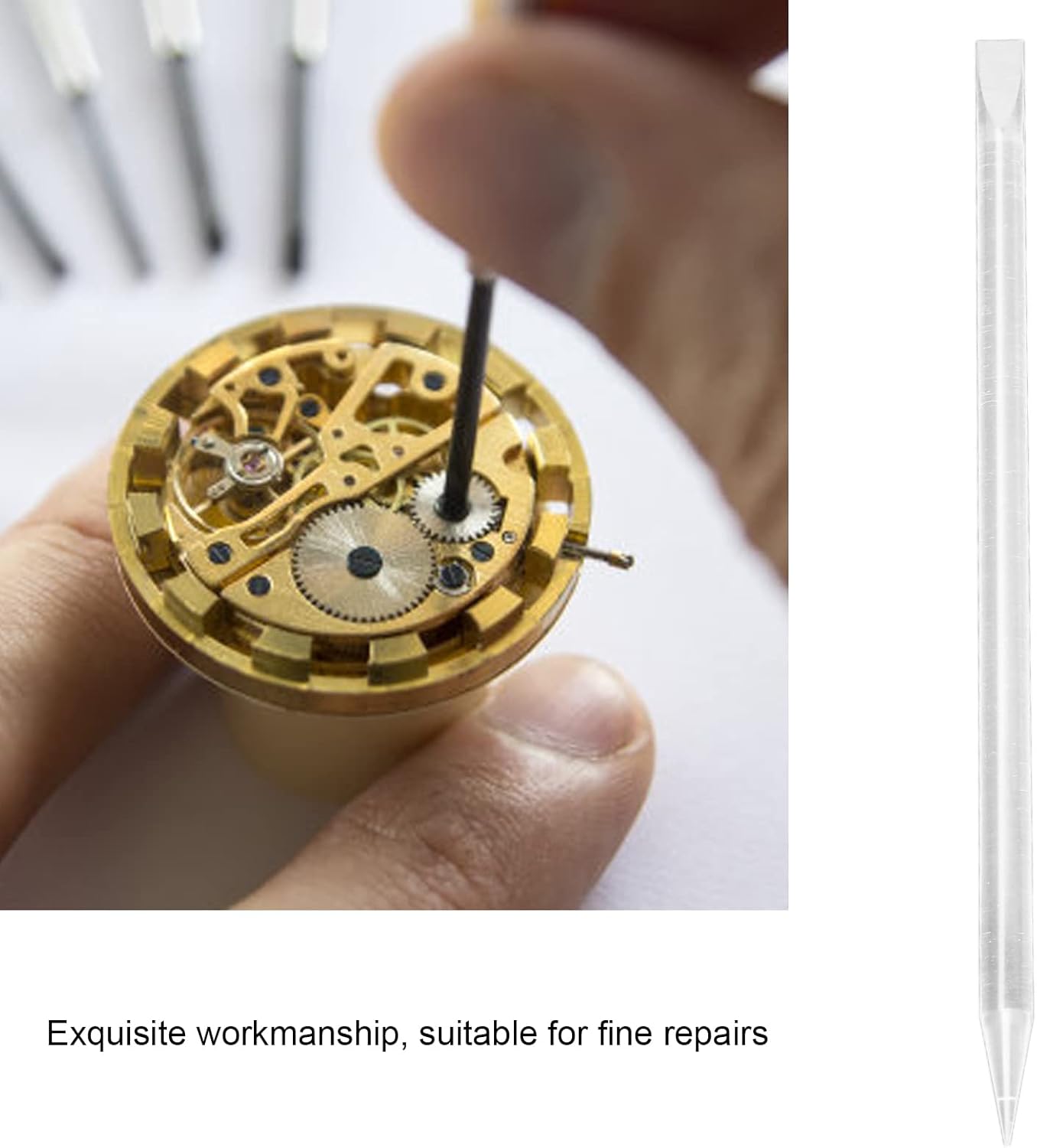 Watch Repair Tools and Kits, Watch Movement Installation Auxiliary Rod, Movement Holder, Cleaning Sticks Watchmakers Tool