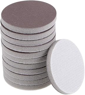 uxcell 2-Inch Sanding Sponge Hook and Loop Sanding Disc Wet/Dry for Car Wood Drywall Metal Brown Corundum 800-1000 Grit 12 Pcs