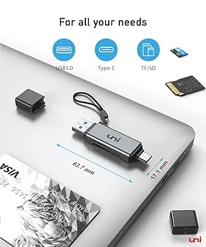 Lettore Schede USB C Uni - Adattatore Per SD E Micro SD, Alta Velocità, Compatibile Con IPhone 15, MacBook, Android - Foto 8